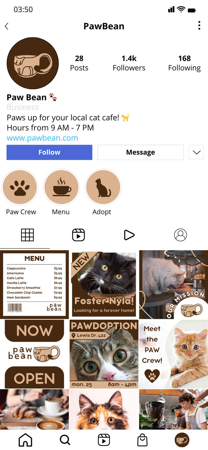 Paw Bean | Social Media Concept